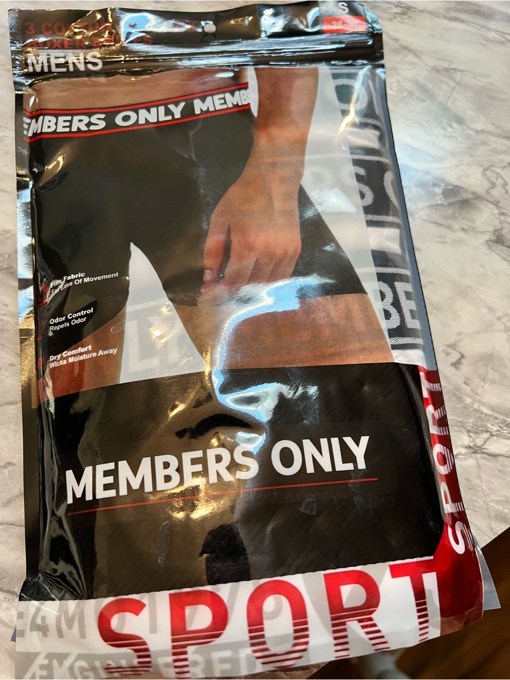 Members Only men’s sport boxer briefs 3 pairs sz S new